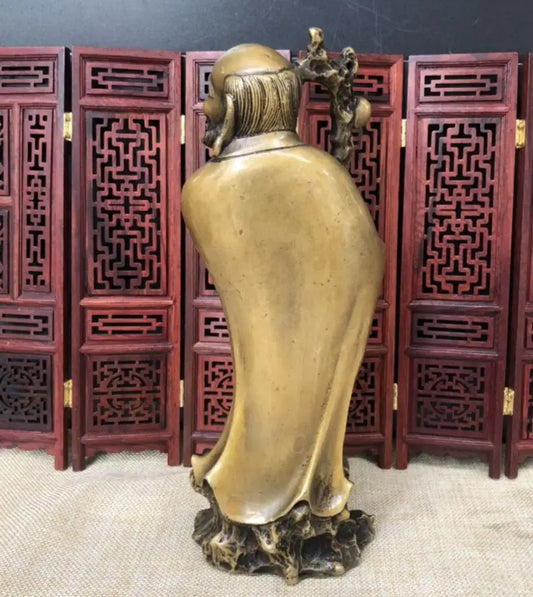 China archaize brass DARUMA Patriarch crafts statue