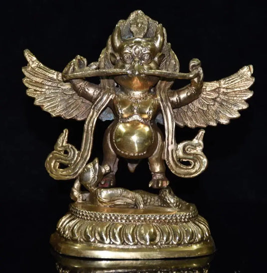 China archaize brass Dapeng Bird crafts statue
