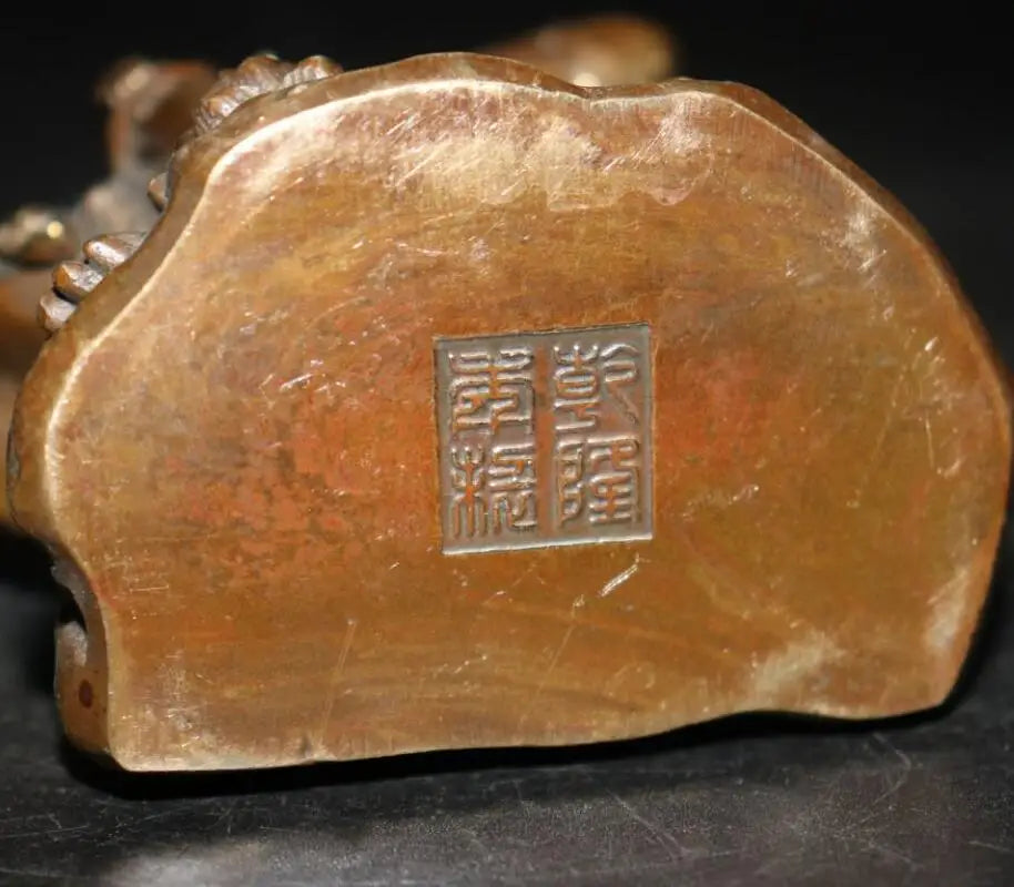 China archaize brass Goddess of mercy bodhisattva crafts statue