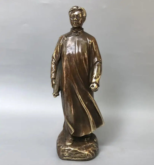 China archaize brass Great leader Chairman MAO crafts statue