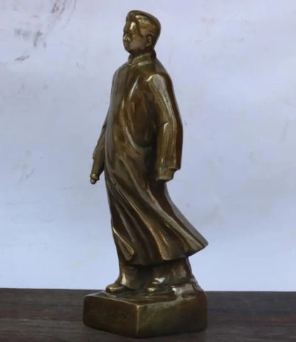 China archaize brass Great leader Chairman MAO crafts statue