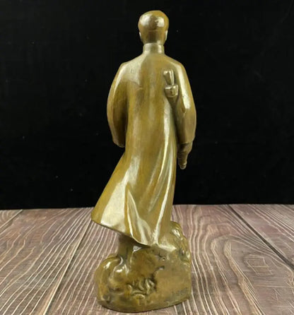 China archaize brass Great leader Chairman MAO crafts statue