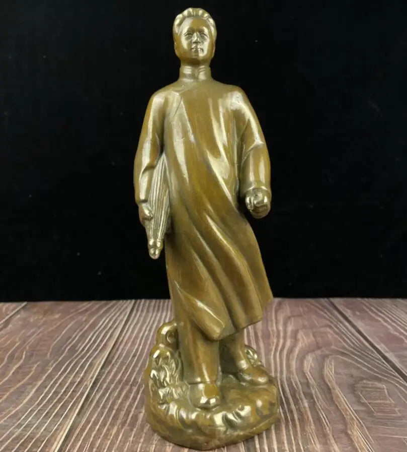 China archaize brass Great leader Chairman MAO crafts statue