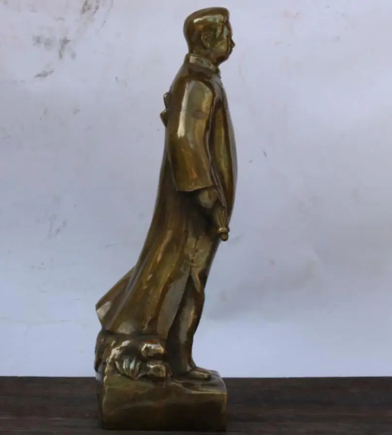 China archaize brass Great leader Chairman MAO crafts statue