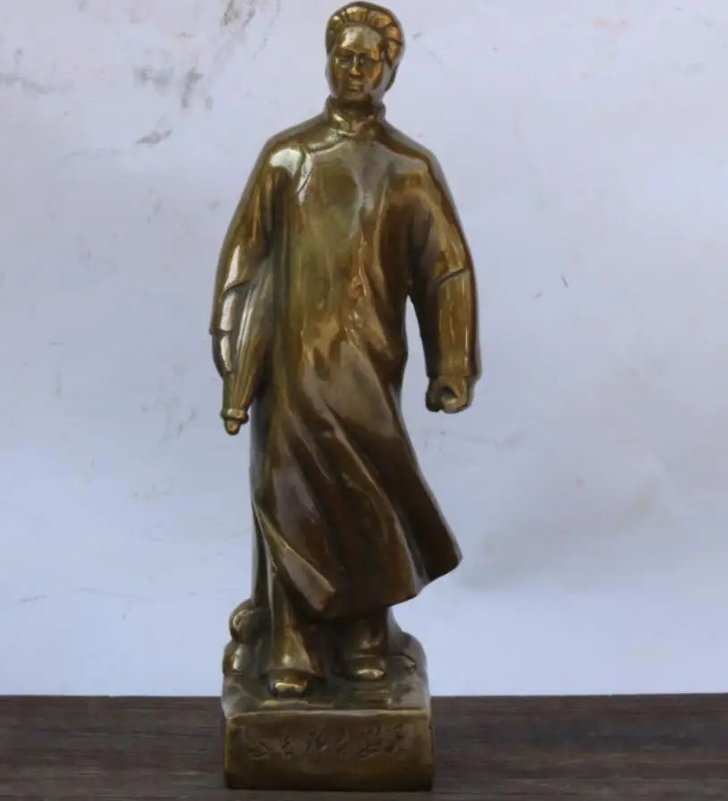 China archaize brass Great leader Chairman MAO crafts statue