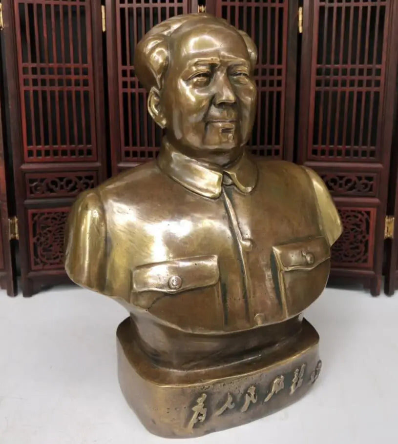 China archaize brass Great leader Mao Zedong crafts statue