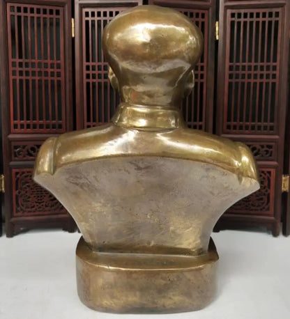 China archaize brass Great leader Mao Zedong crafts statue