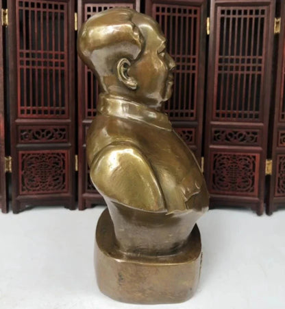 China archaize brass Great leader Mao Zedong crafts statue