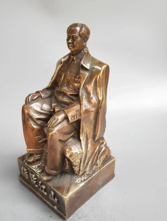 China archaize brass Great leader Mao Zedong statue