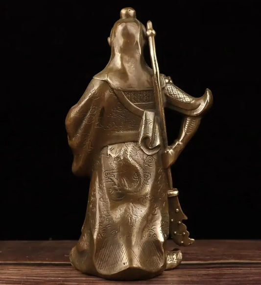 China archaize brass Guan yu crafts statue