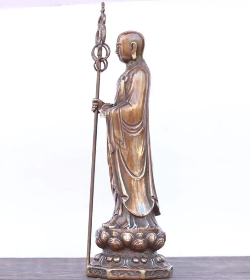China archaize brass Ksitigarbha crafts statue