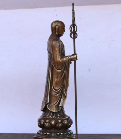 China archaize brass Ksitigarbha crafts statue