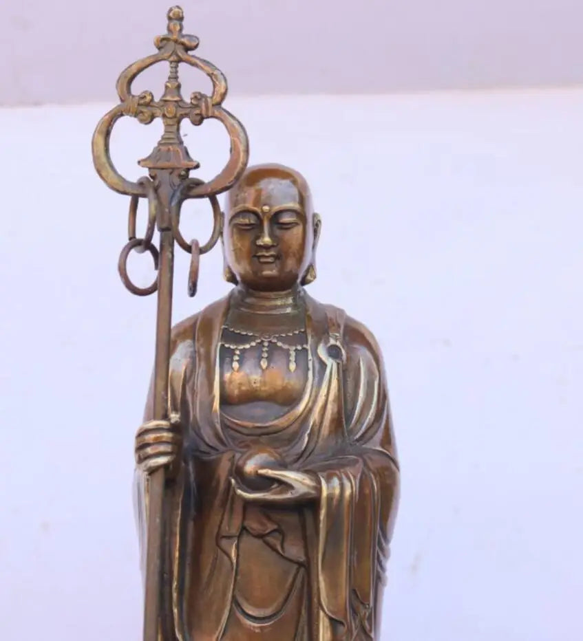 China archaize brass Ksitigarbha crafts statue