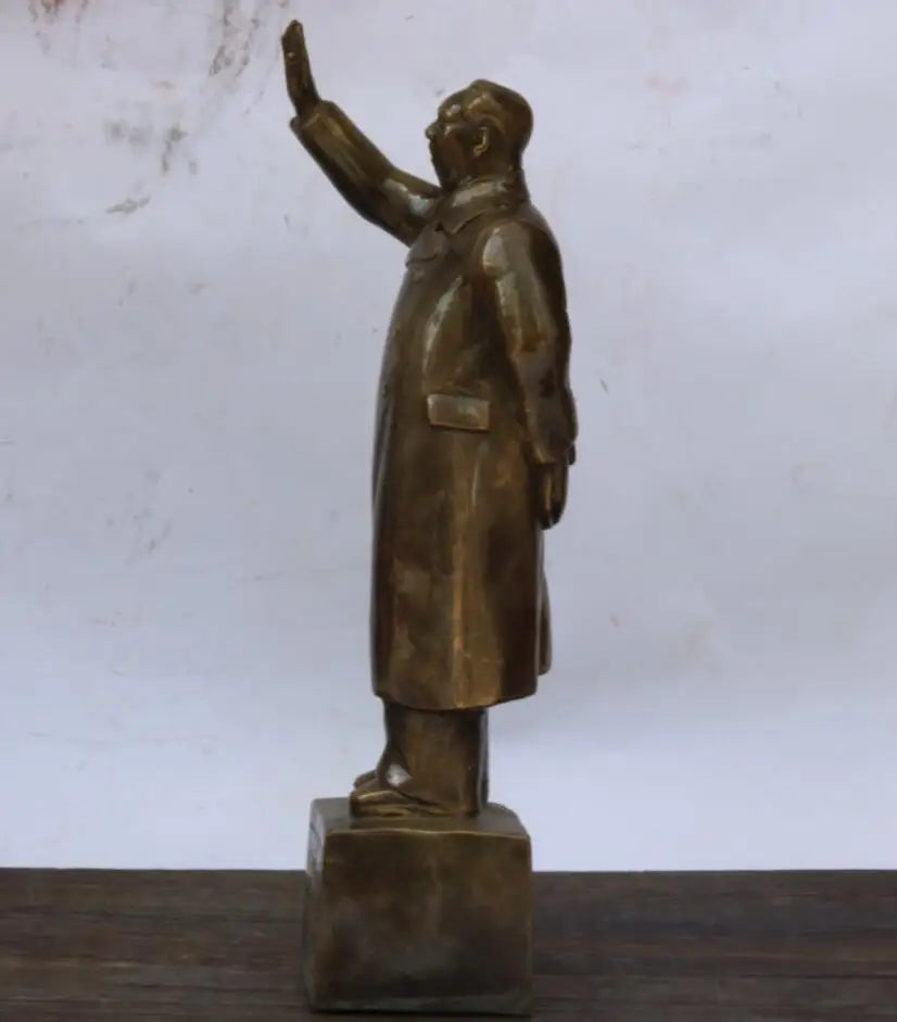 China archaize brass Mao Zedong crafts statue