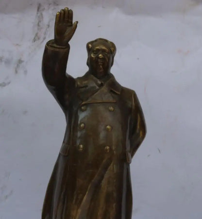 China archaize brass Mao Zedong crafts statue