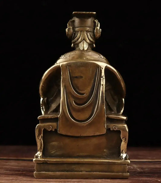 China archaize brass Mazu crafts statue