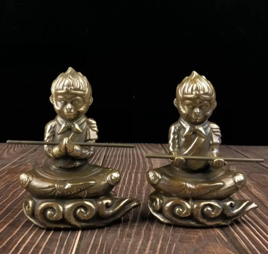 China archaize brass Monkey King crafts statue