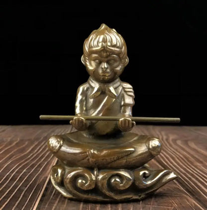 China archaize brass Monkey King crafts statue