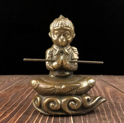 China archaize brass Monkey King crafts statue