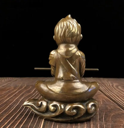 China archaize brass Monkey King crafts statue