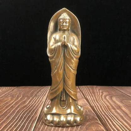 China archaize brass Sakyamuni Buddha crafts statue