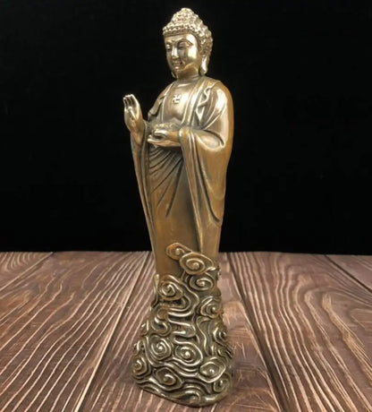 China archaize brass Sakyamuni Buddha crafts statue