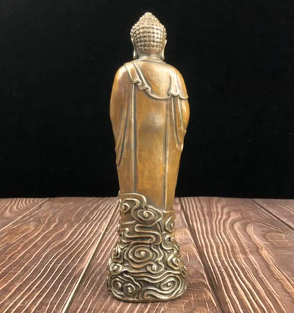China archaize brass Sakyamuni Buddha crafts statue
