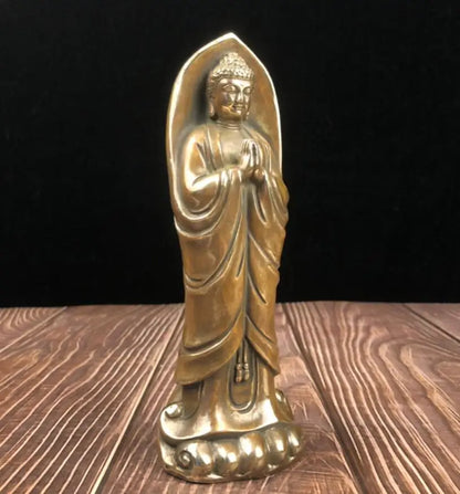 China archaize brass Sakyamuni Buddha crafts statue