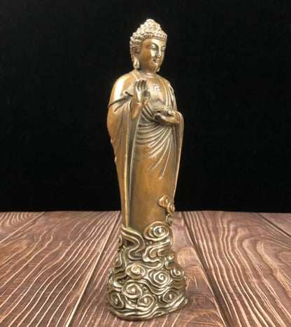 China archaize brass Sakyamuni Buddha crafts statue