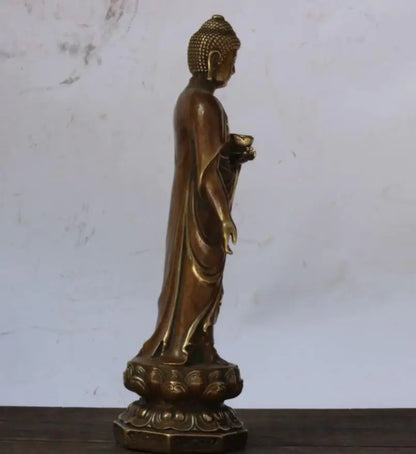China archaize brass Shakyamuni Buddha crafts statue