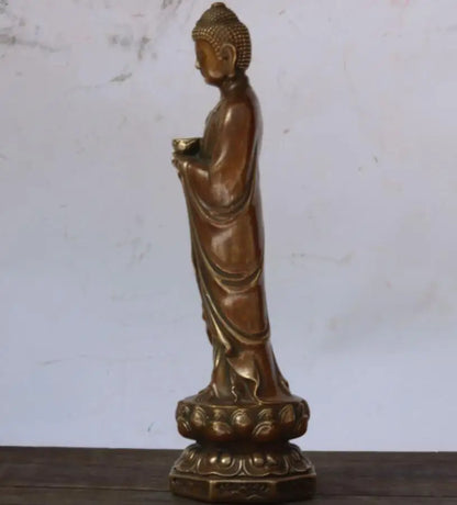 China archaize brass Shakyamuni Buddha crafts statue