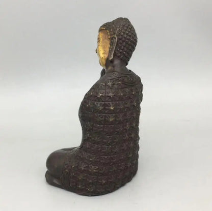 China archaize brass Shakyamuni sleep Buddha crafts statue