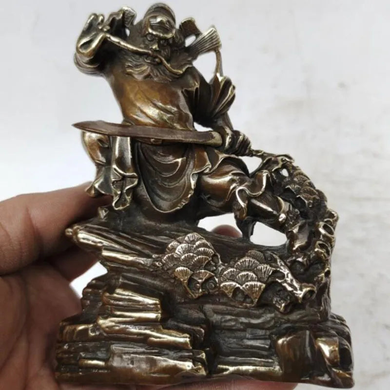 China archaize brass Zhong Kui crafts statue