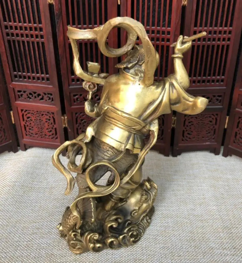 China archaize brass Zhong Kui crafts statue