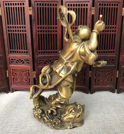 China archaize brass Zhong Kui crafts statue