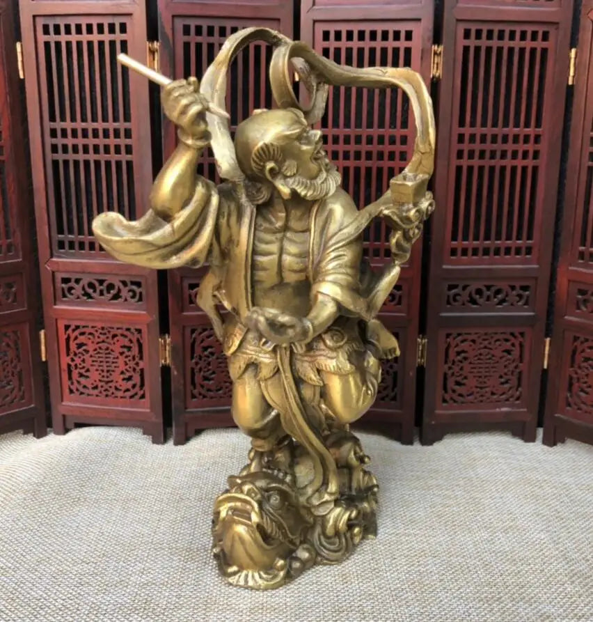 China archaize brass Zhong Kui crafts statue