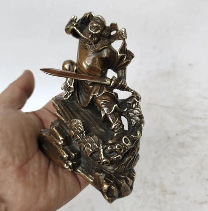 China archaize brass Zhong Kui crafts statue