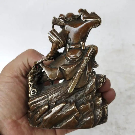China archaize brass Zhong Kui crafts statue