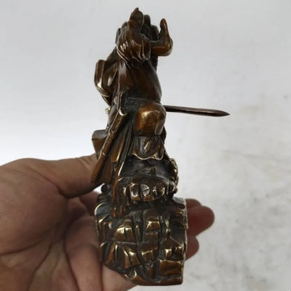 China archaize brass Zhong Kui crafts statue