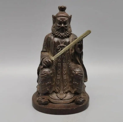 China archaize brass Zhong Kui small crafts statue