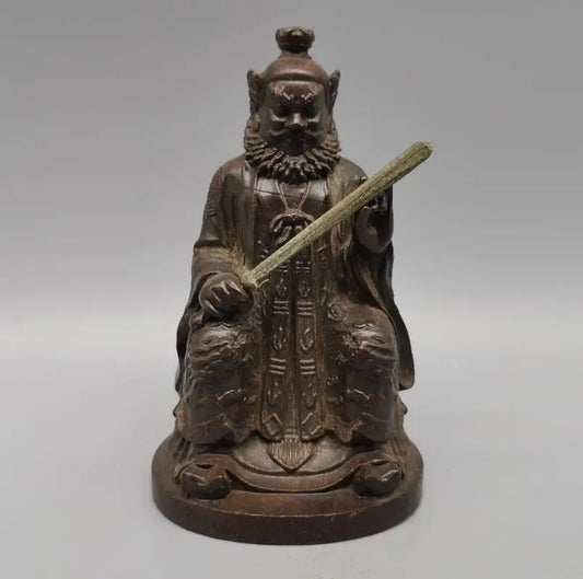 China archaize brass Zhong Kui small crafts statue