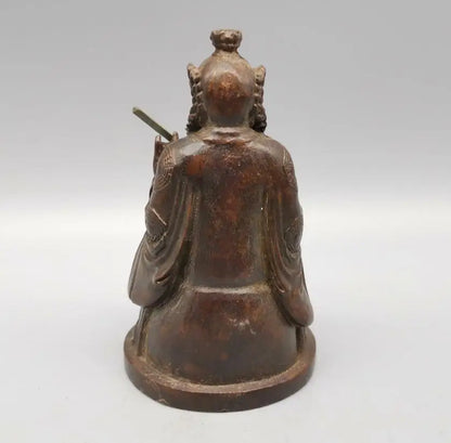 China archaize brass Zhong Kui small crafts statue