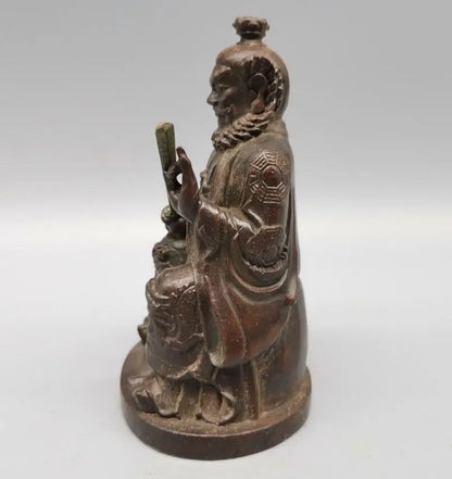 China archaize brass Zhong Kui small crafts statue