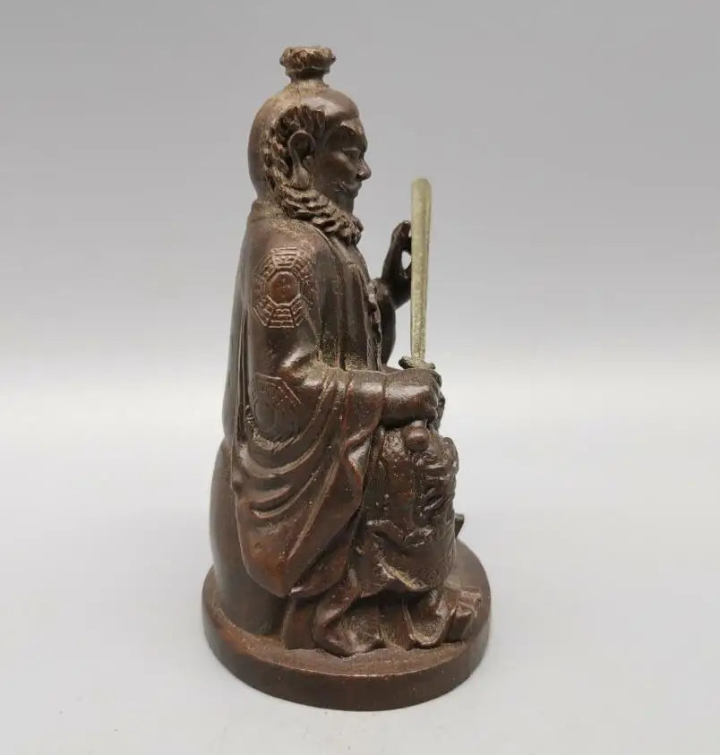 China archaize brass Zhong Kui small crafts statue