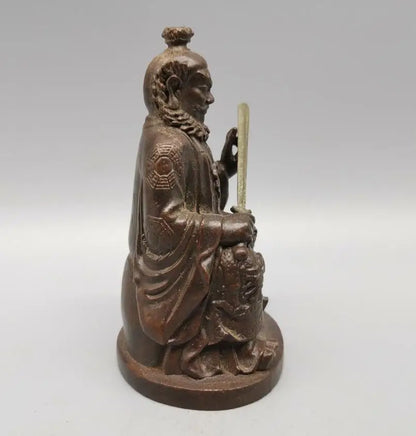 China archaize brass Zhong Kui small crafts statue
