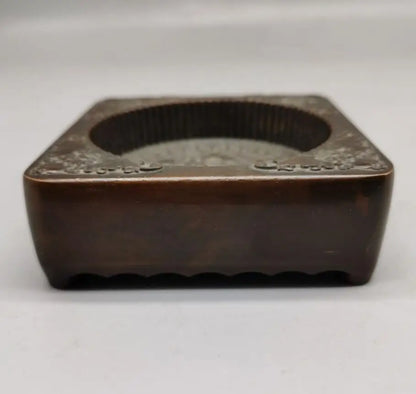 China archaize brass ashtray small crafts statue