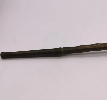 China archaize brass bamboo shape pipe crafts statue