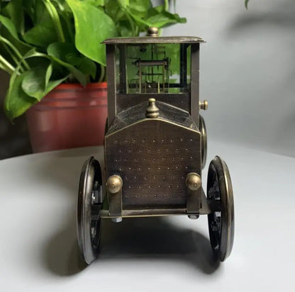 China archaize brass cloisonne car shape Clock crafts statue