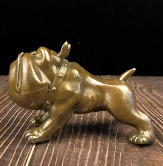 China archaize brass dog crafts statue