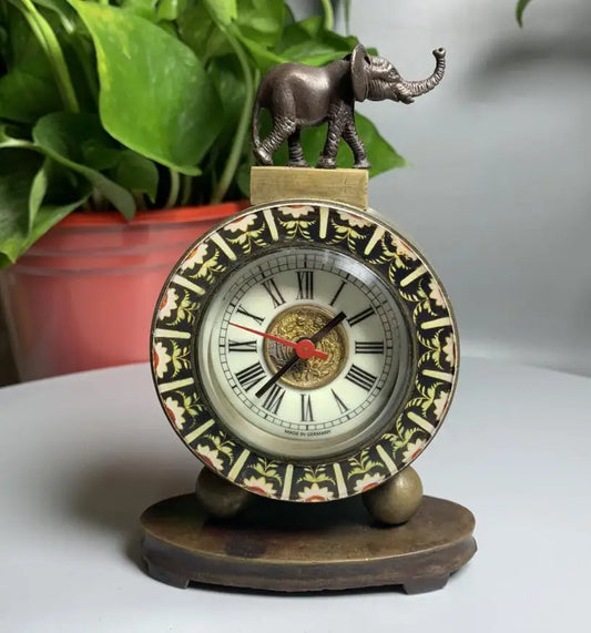 China archaize brass elephant Clock crafts statue